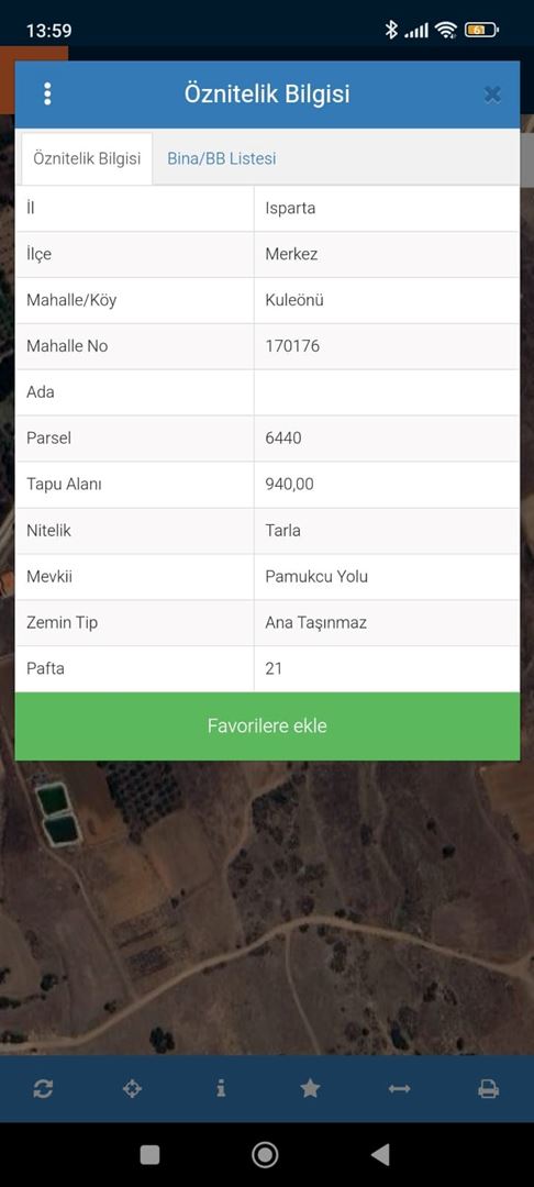 ısparta kuleönünde hobi bahcesine uygun satılık tarla