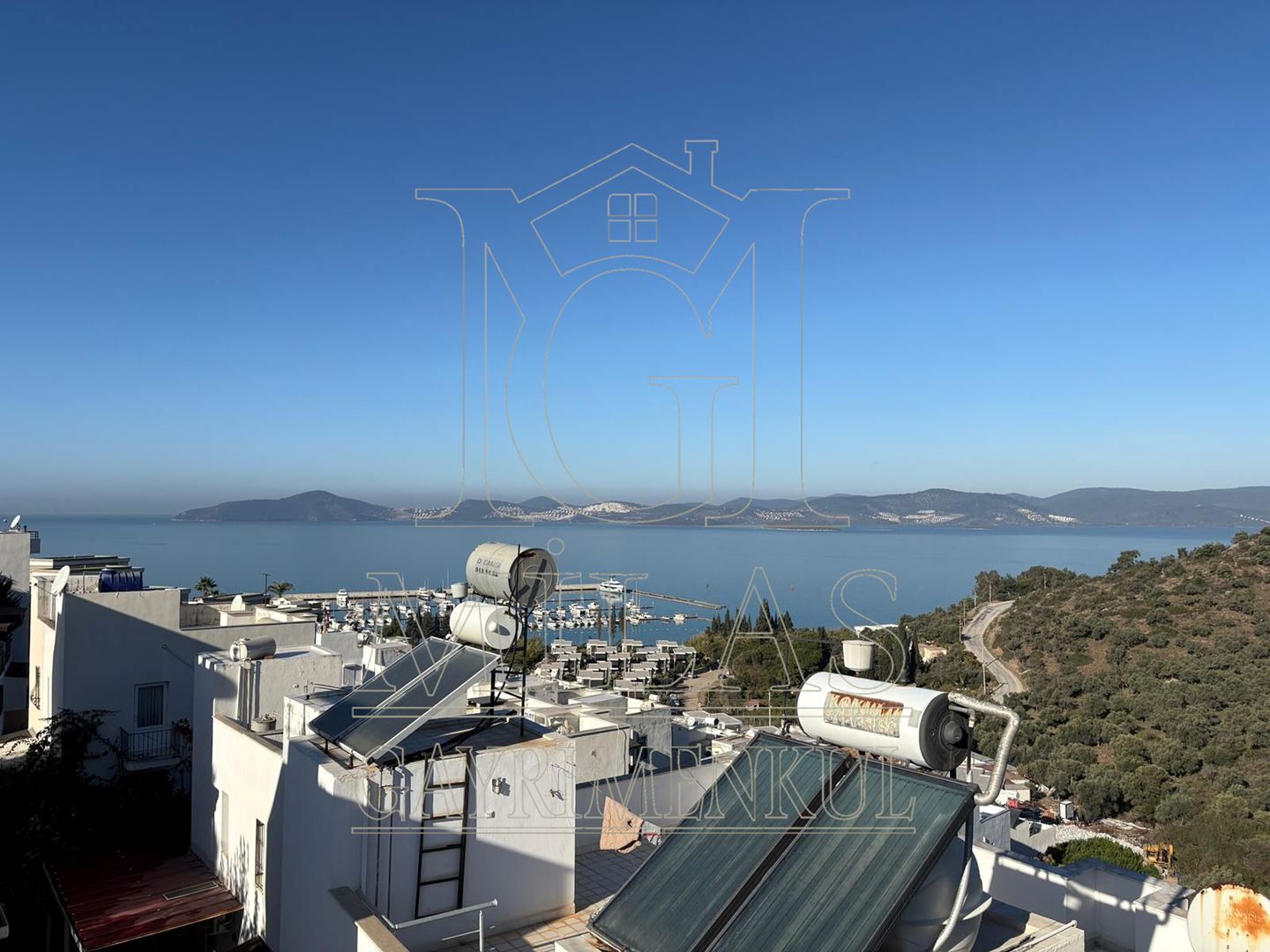 Güllük'te Deniz Manzaralı Kiralık Tripleks VillaMuğla, Milas, Güllük - 14