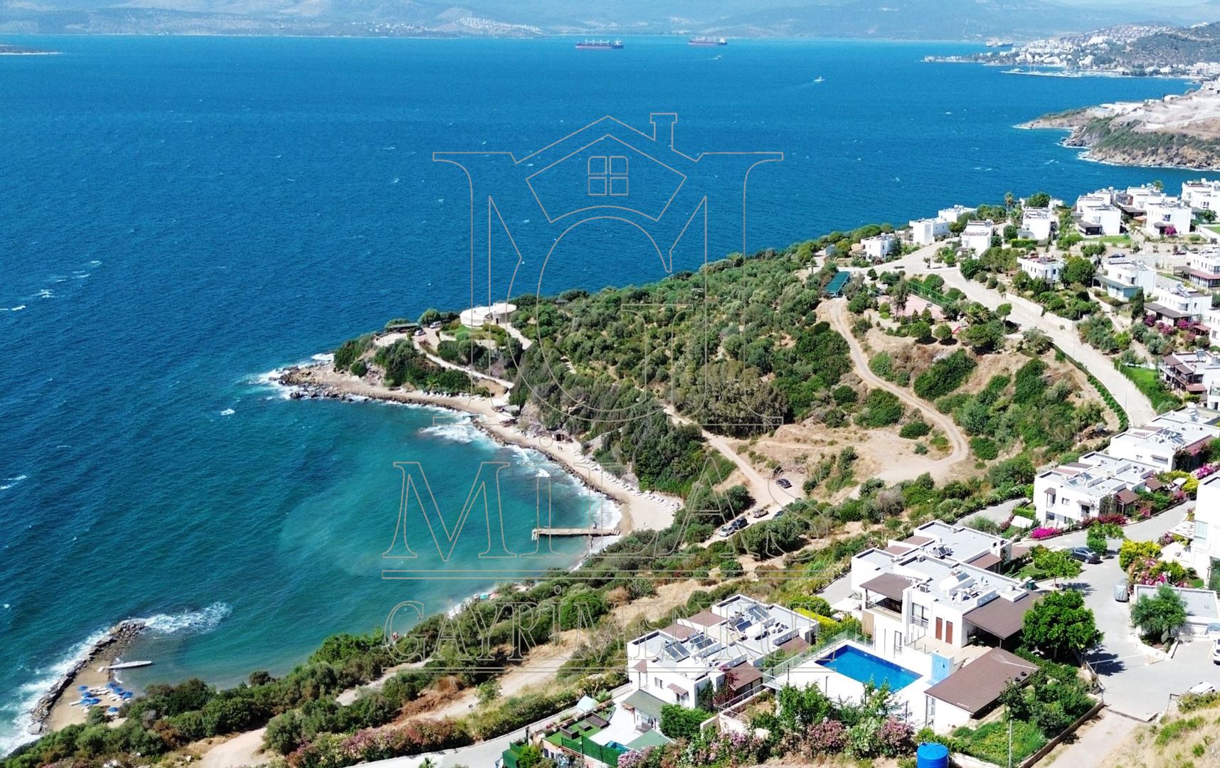 Milas Boğaziçi Adabükü'nde Kesintisiz Full Deniz Manzaralı DaireMuğla, Milas, Boğaziçi