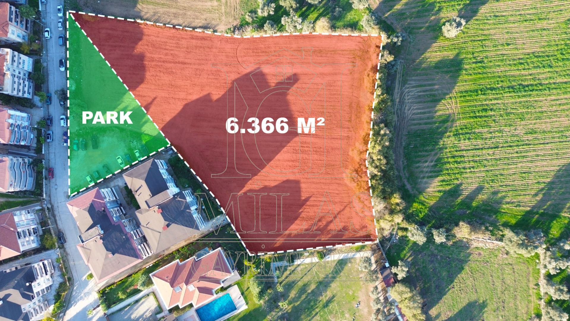 Milas Cumhuriyet Mahallesinde İmar Sınırına Bitişik 6366 M² AraziMuğla, Milas, Cumhuriyet - 13