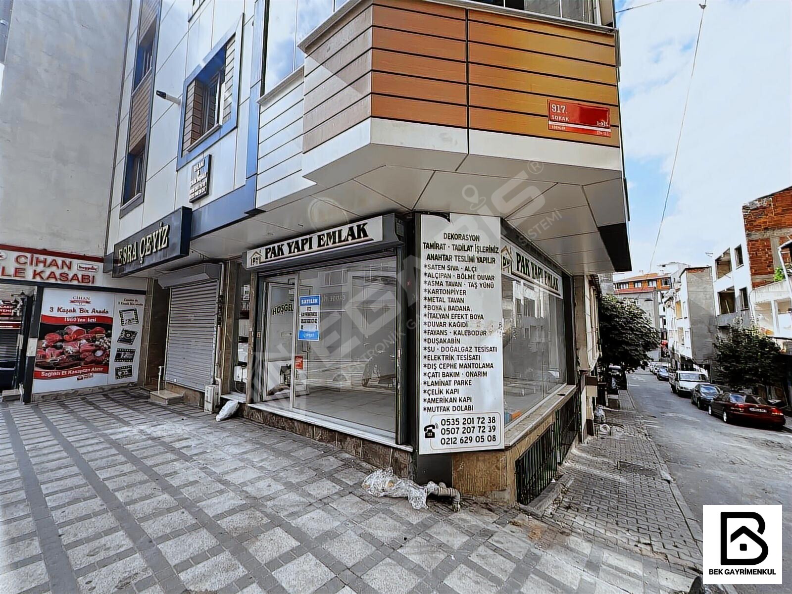 KEMER CADDESİ SATILIK YENİ BİNADA 2 KATLI 80 M2 KÖŞE BOŞ DÜKKAN