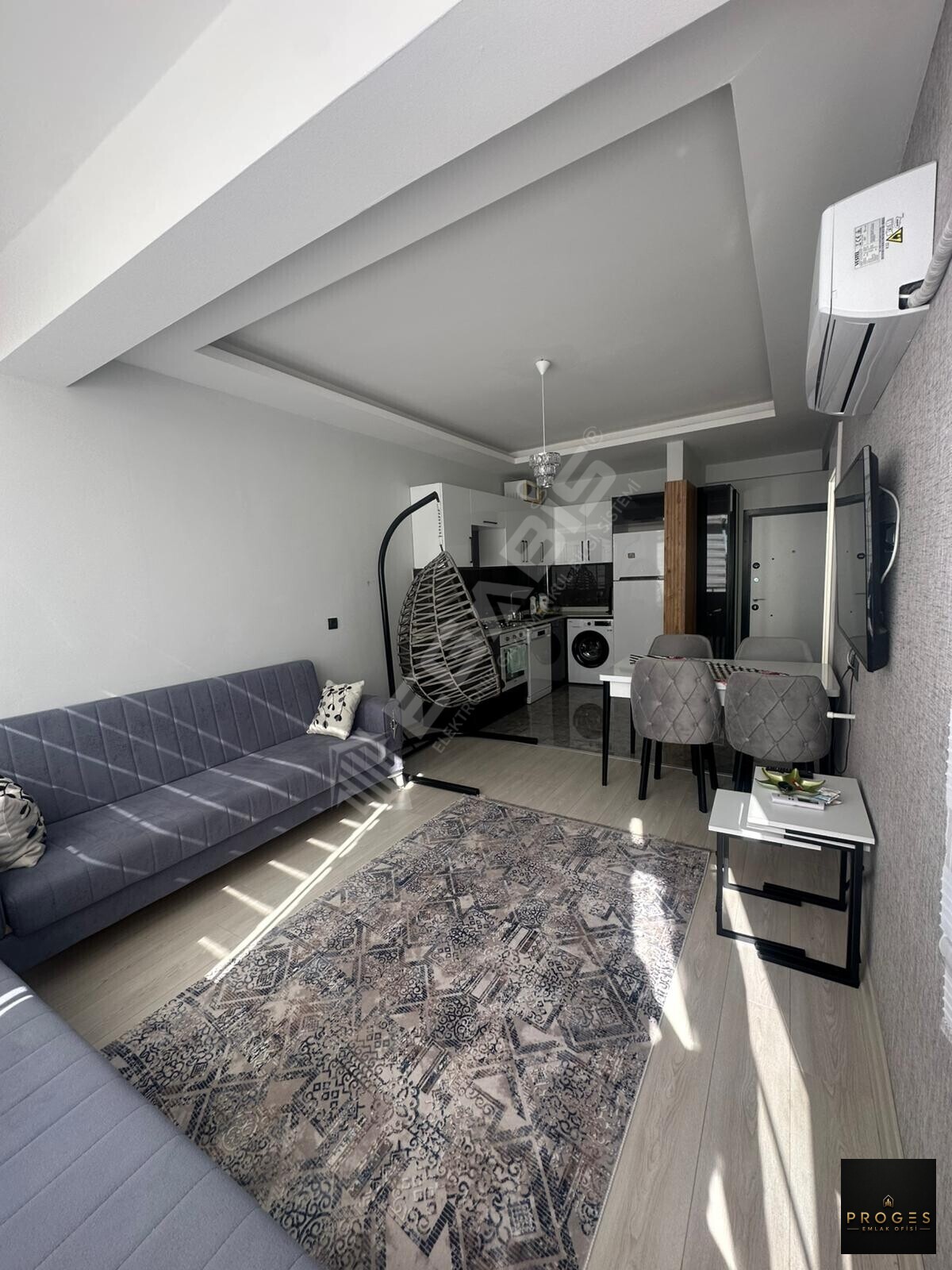 PROGES'TEN TÖMÜK'TE AQUA HAVUZLU D400e YAKIN KİRALIK EŞYALI 1+1 - 4