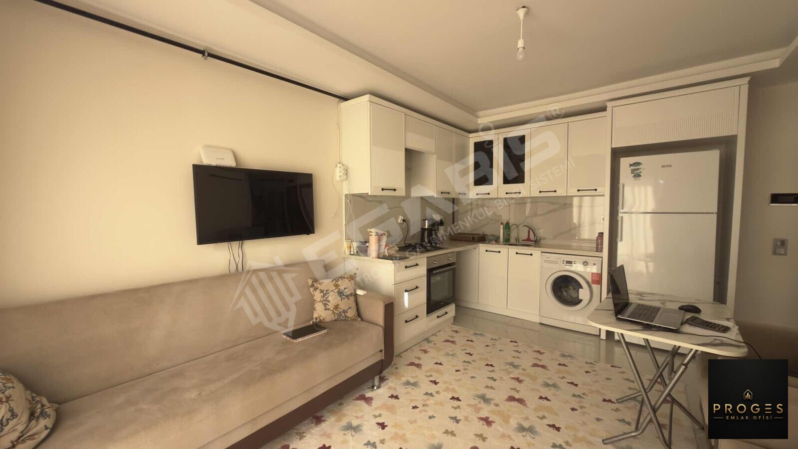 PROGES'TEN KOCAHASANLI'DA HAVUZLU SİTE İÇİNDE EŞYALI 1+1 SATILIK - 7