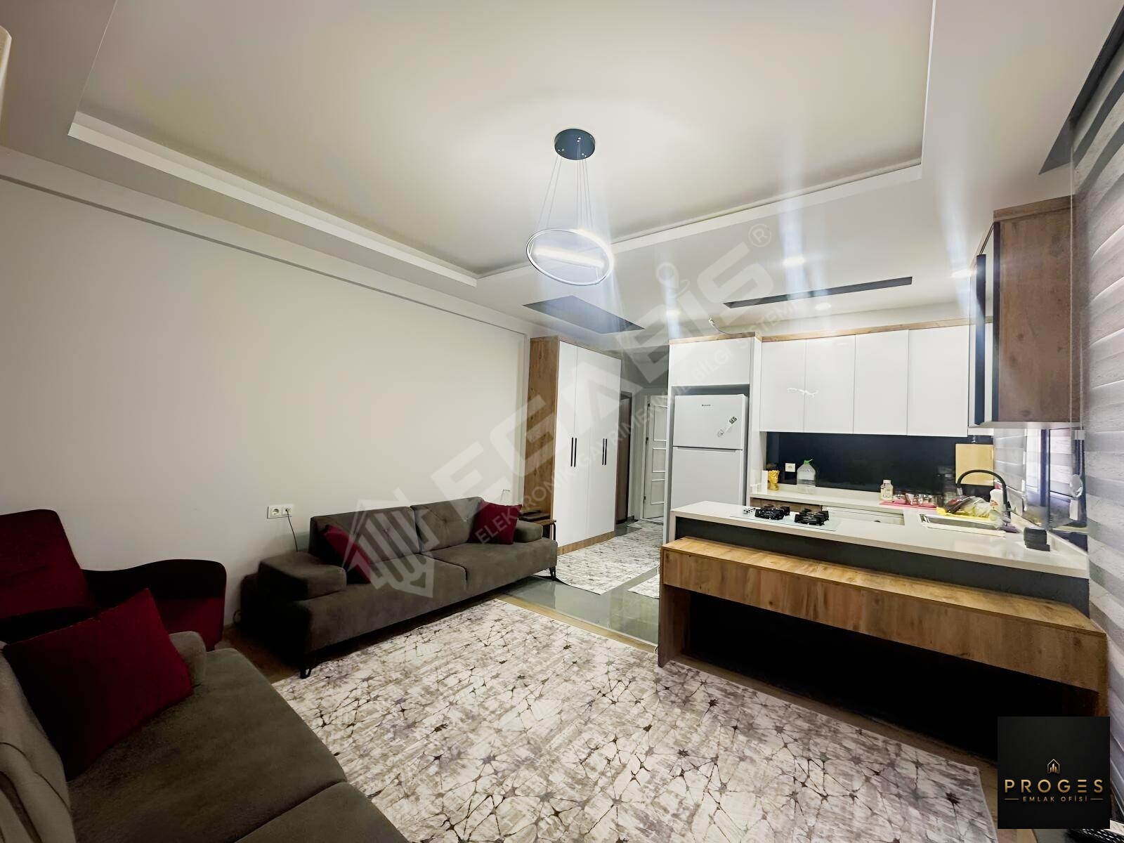 PROGES'TEN HAVUZ MANZARALI FULL EŞYALI KİRALIK 1+1 DAİRE - 3