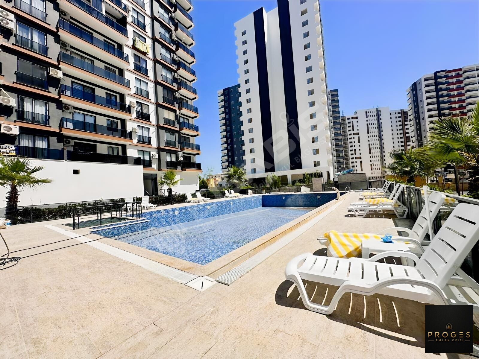 PROGES'TEN HAVUZ MANZARALI FULL EŞYALI KİRALIK 1+1 DAİRE - 22