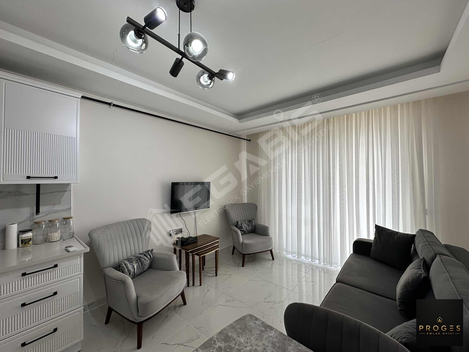 PROGES'TEN HAVUZ MANZARALI FULL EŞYALI KİRALIK 1+1 DAİRE - 10