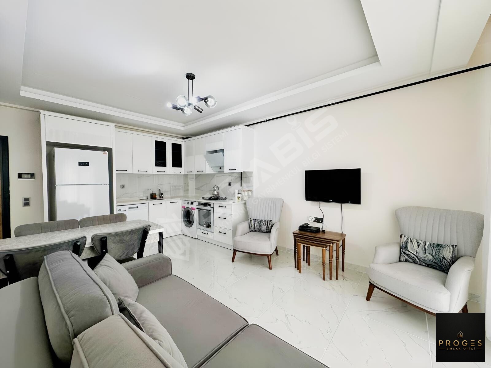 PROGES'TEN HAVUZ MANZARALI FULL EŞYALI KİRALIK 1+1 DAİRE - 12