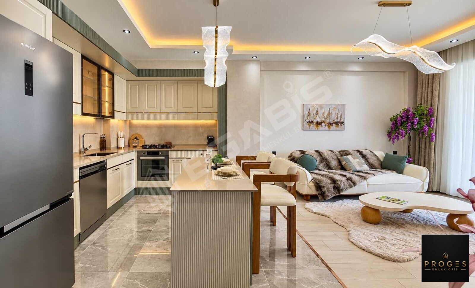 PROGES'TEN AYAŞTA LUX CONCEPT SİTEDE SATILIK 1+1 - 3
