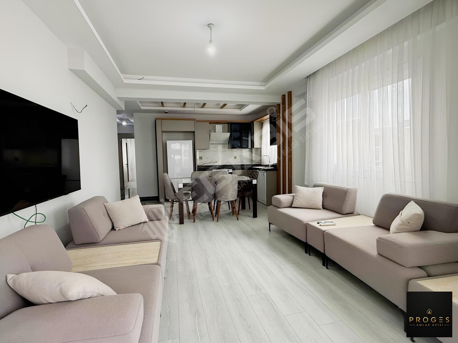 PROGES'TEN MODERN LUX SİTEDE EŞYALI 2+1 - 2