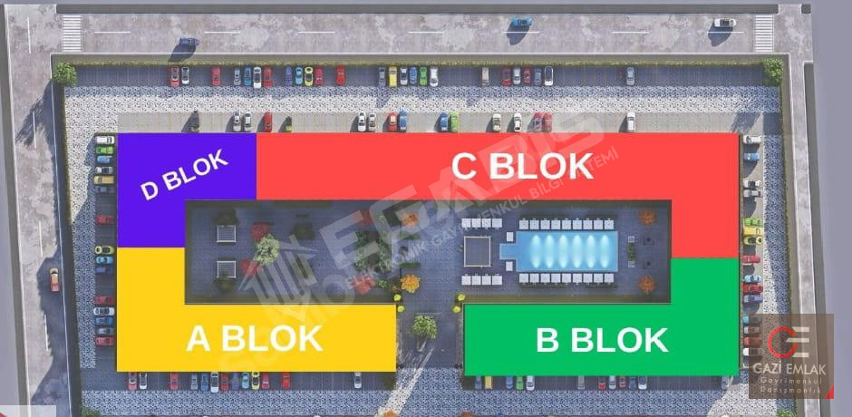 ''GAZİ EMLAK''Akyol LOUNGE HAVUZLU SİTE'de DENİZ MANZARALI 1+1 KİRALIK DAİRE