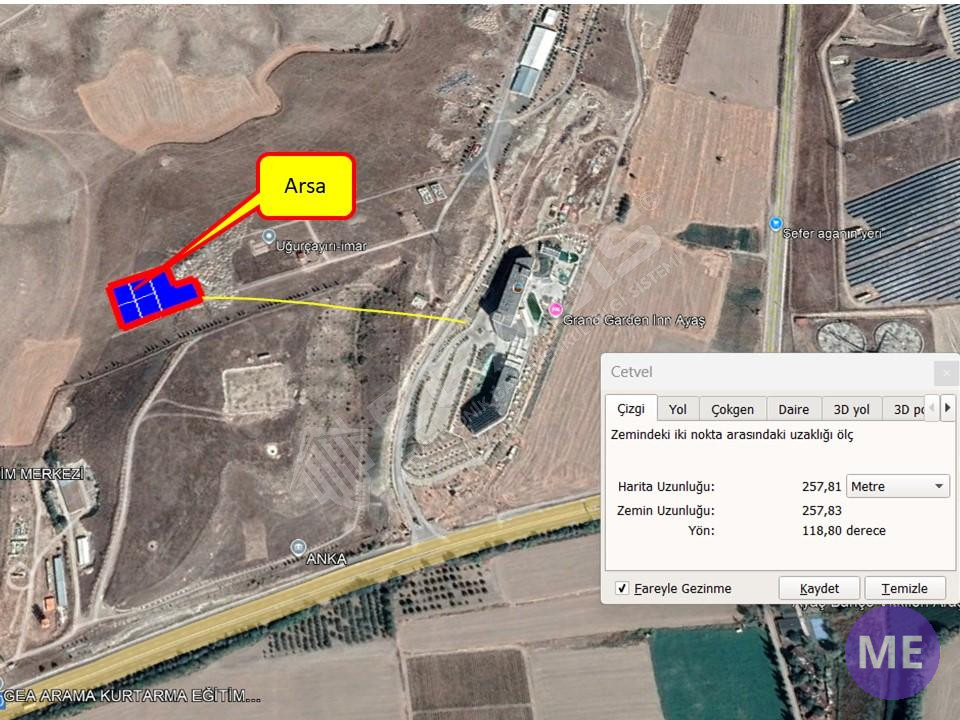 Ankara Ayaş Uğurçayırı Mahallesi Kaplıca Oteline Yakın Süper Konumlu Arsa - 5