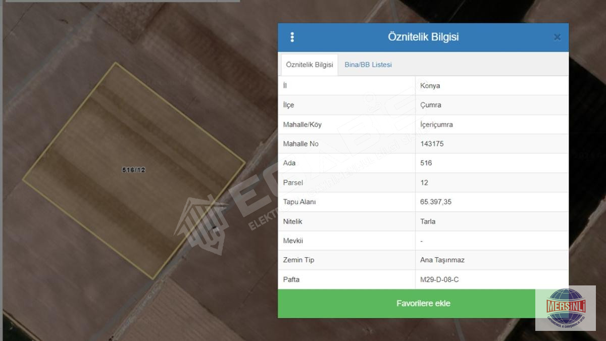 İçeriçumra Mah. Satılık Tarla Fiyatı Düştü.. - 2