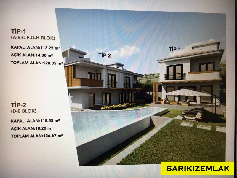 Edremit Güre Mah`da3+1  Villa.